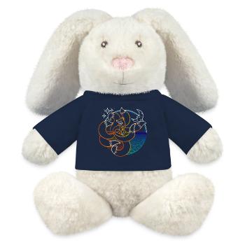 7 Tailed Fox - Farbe für Schwarz - DIGITAL - MiniFeet® RecycelHase® Creme - French Navy - Vorne