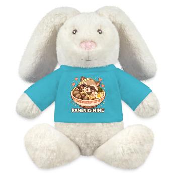 Ramen Waschbär Nudeln - MiniFeet® RecycelHase® Creme - Atollblau - Vorne
