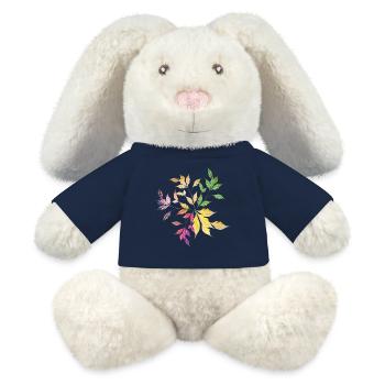 Delicately Shimmering Leaf Arrangement – Nature Art - MiniFeet® RecycelHase® Bunny Cream - french navy - Front