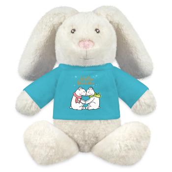 Hello Winter - MiniFeet® RecycelHase® Bunny Cream - atoll blue - Front