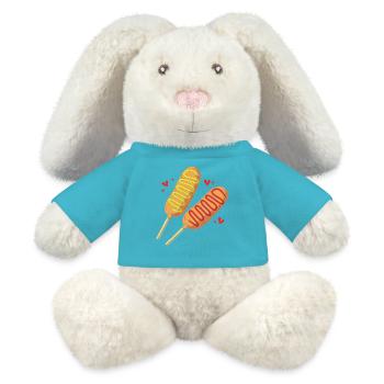 Corn dog - MiniFeet® RecycelHase® Bunny Cream - atoll blue - Front