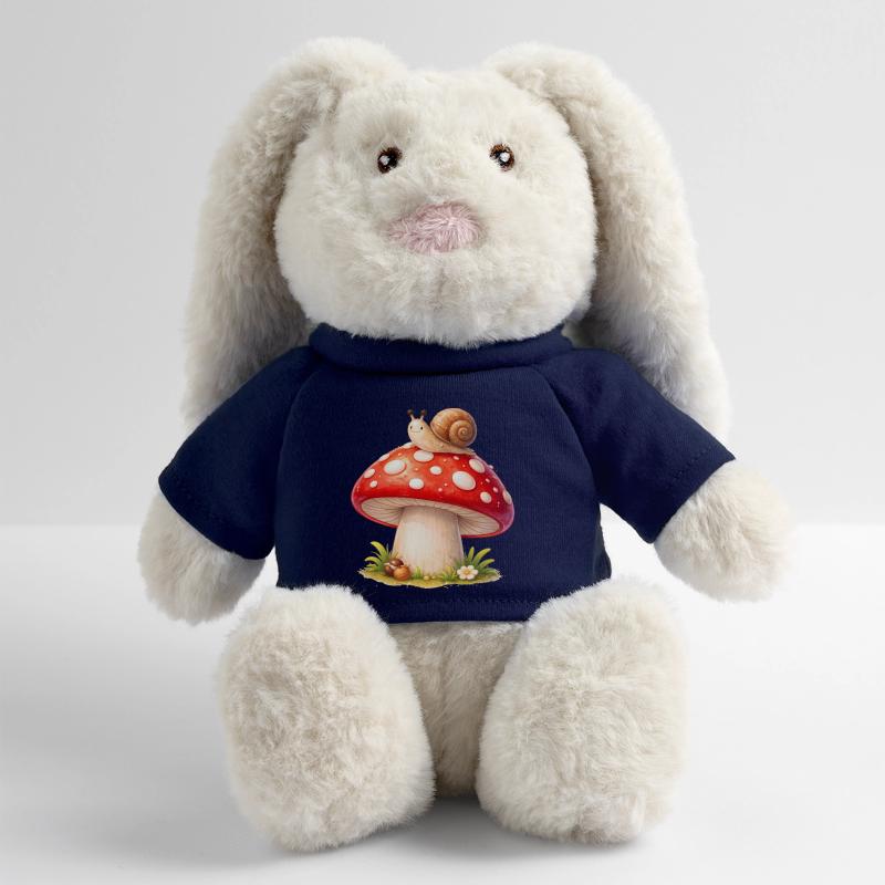 Toadstool with Snail Cute Forest Motif MiniFeet® RecycelHase® Bunny Cream
