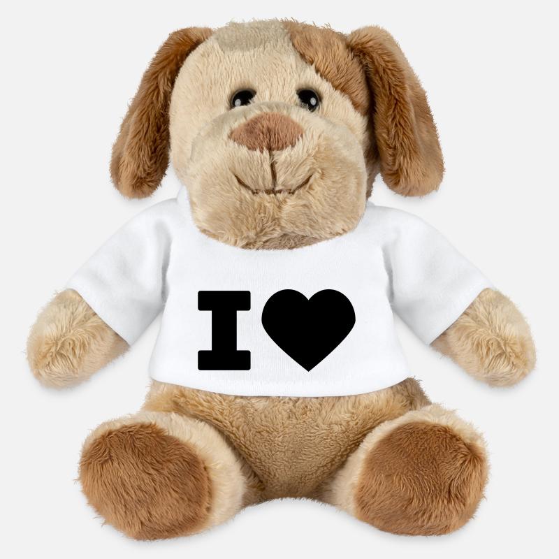 i love - MiniFeet® Hund Helge - Weiß
