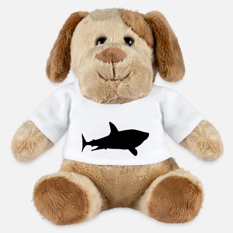 Silhouette de requin - Chien en peluche Helge MiniFeet® - blanc