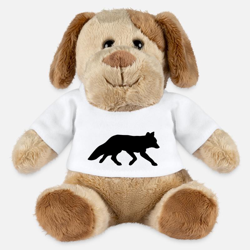 rotfuchs red fox clever schlauer smarter wildnis - MiniFeet® Hund Helge - Weiß