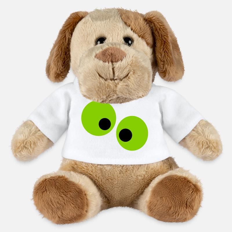Lustige Augen - MiniFeet® Hund Helge - Weiß