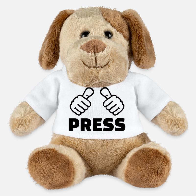 Press - Chien en peluche Helge MiniFeet® - blanc