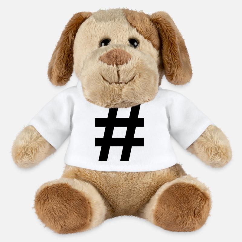 raute hashtag # - MiniFeet® Hund Helge - Weiß