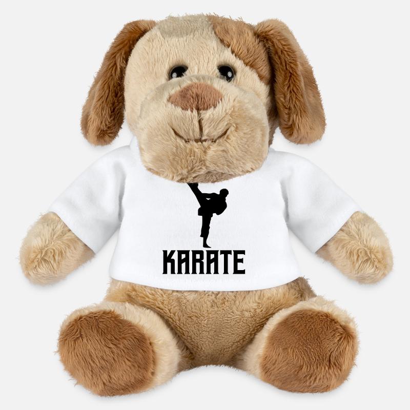 Karaté - Chien en peluche Helge MiniFeet® - blanc