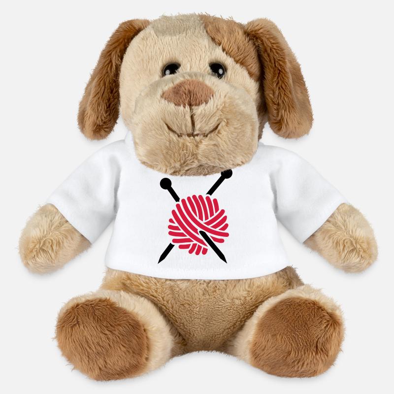 Stricken - MiniFeet® Hund Helge - Weiß