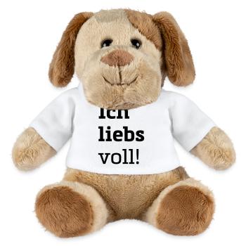 Statement T-Shirt / ich liebs voll - MiniFeet® Hund Helge - Weiß - Vorne