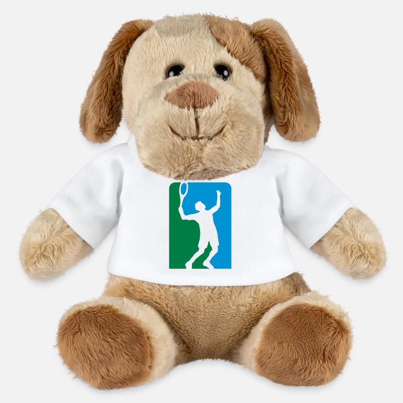 tennis_0809_3c - Chien en peluche Helge MiniFeet® - blanc