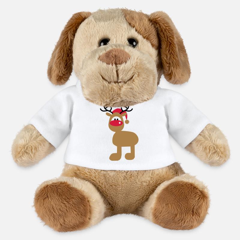 Moose with Christmas hat - MiniFeet® Dog Helge - white