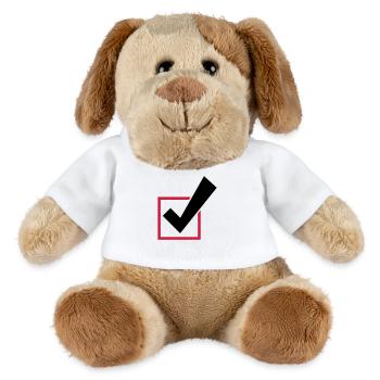 Häkchen Wahlen Ankreuzen Symbol - MiniFeet® Hund Helge - Weiß - Vorne