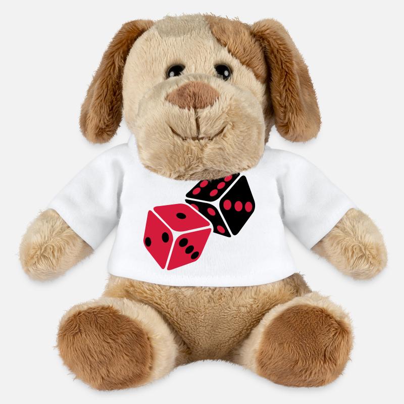 cube - Chien en peluche Helge MiniFeet® - blanc