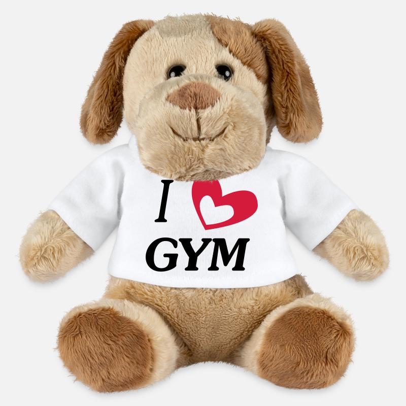 i love gym - MiniFeet® Dog Helge - white