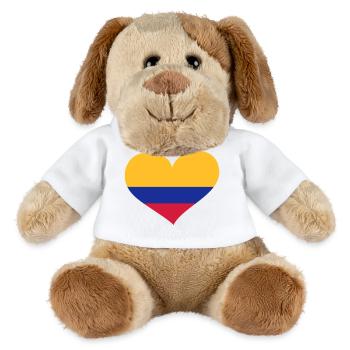 Kolumbien Herz; Heart Colombia - MiniFeet® Hund Helge - Weiß - Vorne