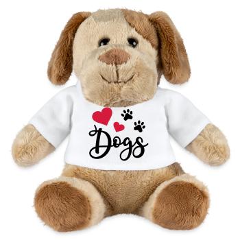 Hundepfote Pfoten Pfote Hund Ich liebe Hunde Herz - MiniFeet® Hund Helge - Weiß - Vorne