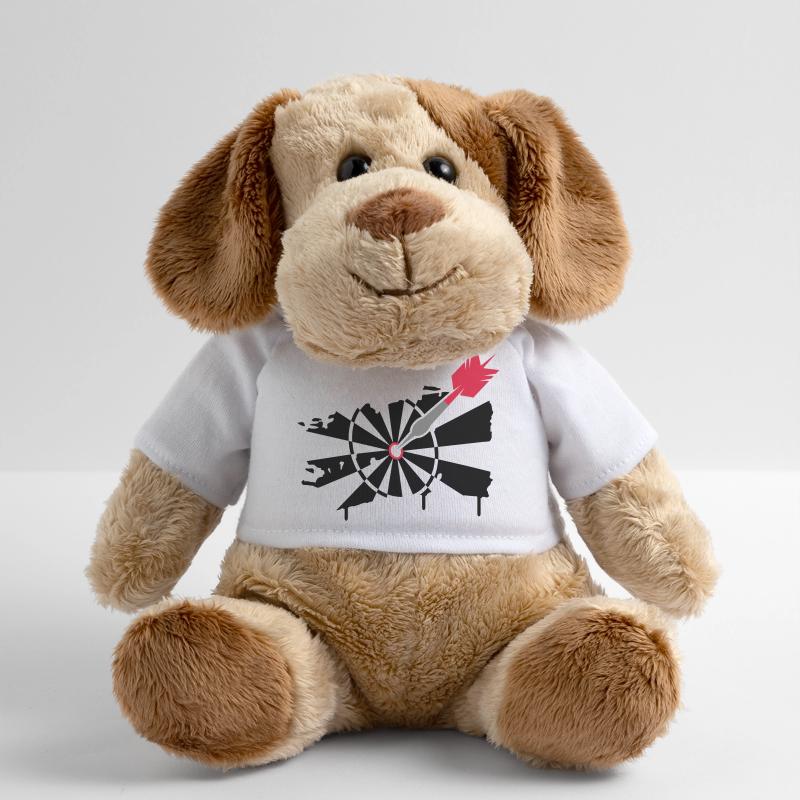 Jeu de fléchettes avec des fléchettes Chien en peluche Helge MiniFeet®