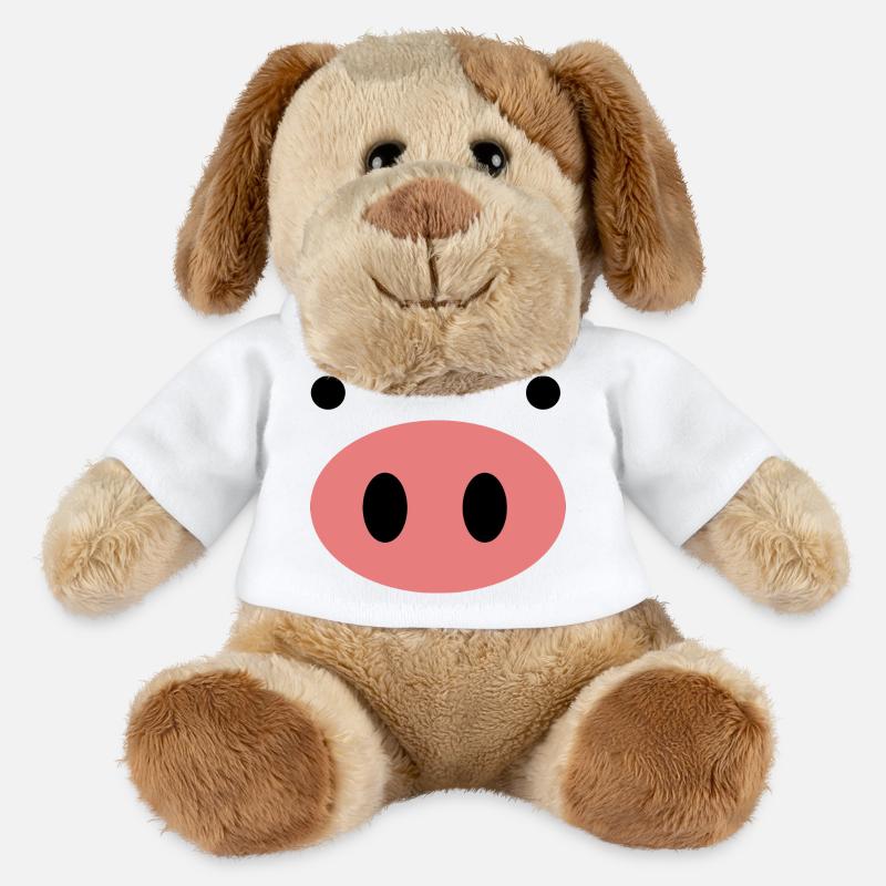 Nez de cochon - Chien en peluche Helge MiniFeet® - blanc