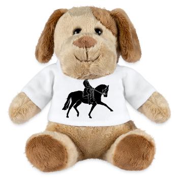 Dressage Equestre - Chien en peluche Helge MiniFeet® - blanc - Devant