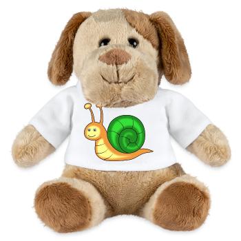 schnecke tier lustig - MiniFeet® Hund Helge - Weiß - Vorne