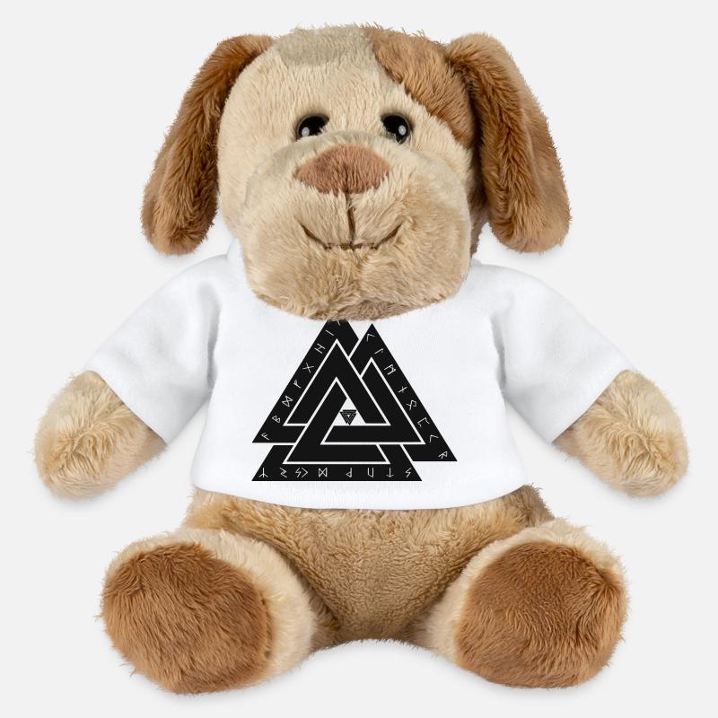 Valknut Wikinger Symbol - MiniFeet® Hund Helge - Weiß