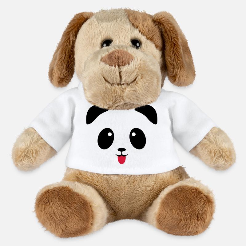 Langue de visage de panda - Chien en peluche Helge MiniFeet® - blanc