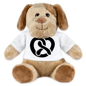 bäckerei bakery brezel pretzel symbol Firma icon - MiniFeet® Hund Helge - Weiß - Vorne