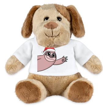 Sloth Christmas Hello Greeting - MiniFeet® Dog Helge - white - Front