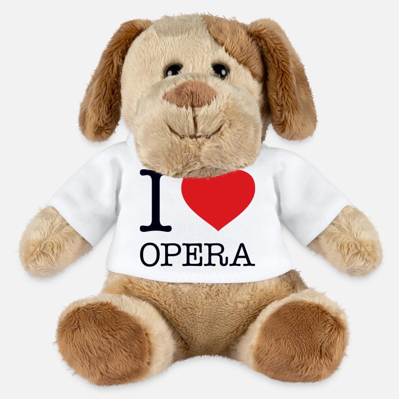 J’ADORE L’OPÉRA - Chien en peluche Helge MiniFeet® - blanc