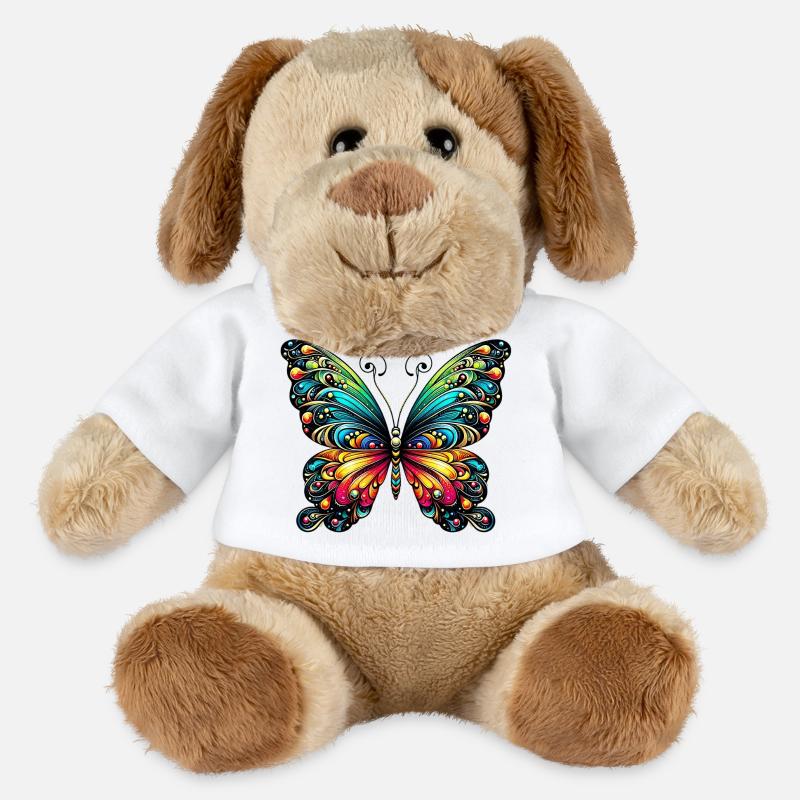 Papillon - Chien en peluche Helge MiniFeet® - blanc