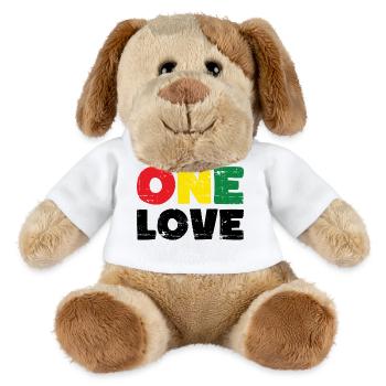 One Love Reggae Music - MiniFeet® Dog Helge - white - Front