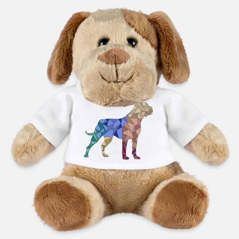 CANE CORSO géométrique - Chien en peluche Helge MiniFeet® - blanc