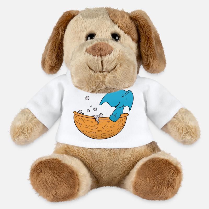 Elephant Bathing - MiniFeet® Dog Helge - white