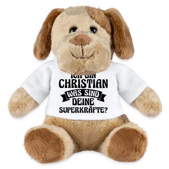 First name Chris Christian - MiniFeet® Dog Helge - white - Front