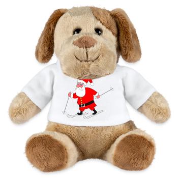 Père Noël à skis - Chien en peluche Helge MiniFeet® - blanc - Devant