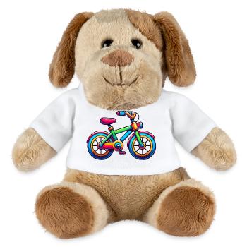 Bicyclette - Chien en peluche Helge MiniFeet® - blanc - Devant