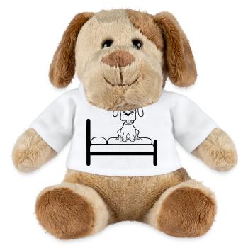 Hund Auf Bett Entspannt Schlafen Schlafzimmer Süß - MiniFeet® Hund Helge - Weiß - Vorne
