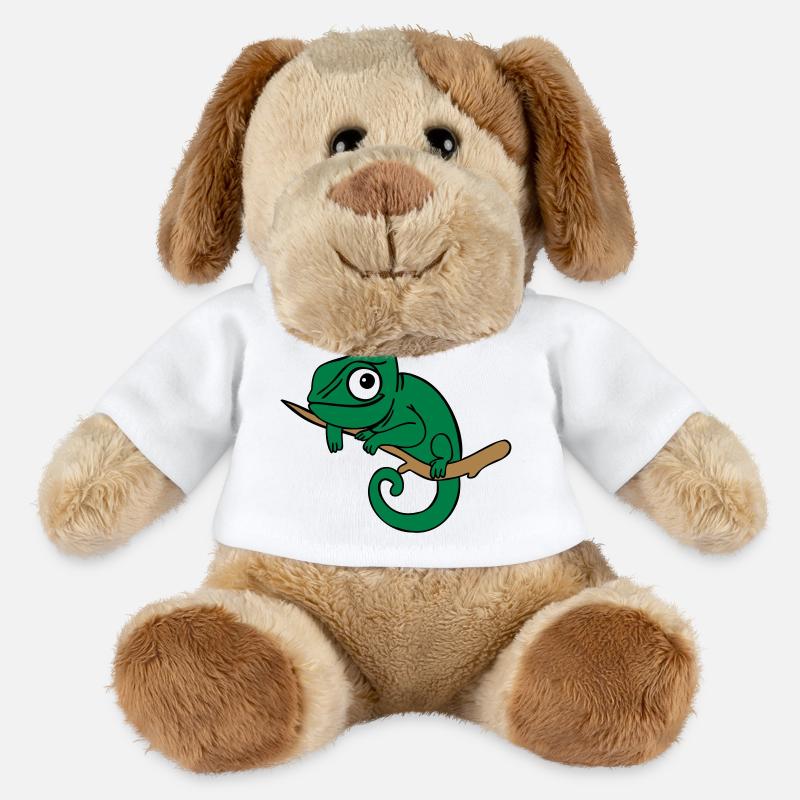 Lui das Chamäleon, dreifarbig - MiniFeet® Hund Helge - Weiß