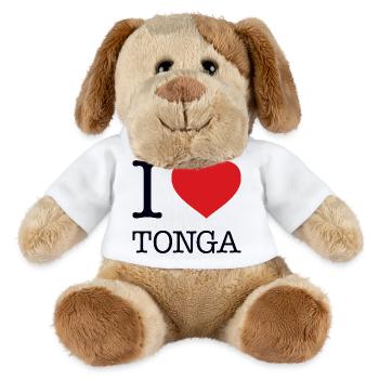 I LOVE TONGA - MiniFeet® Dog Helge - white - Front