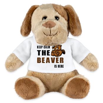 Stay calm, beaver is here - MiniFeet® Dog Helge - white - Front