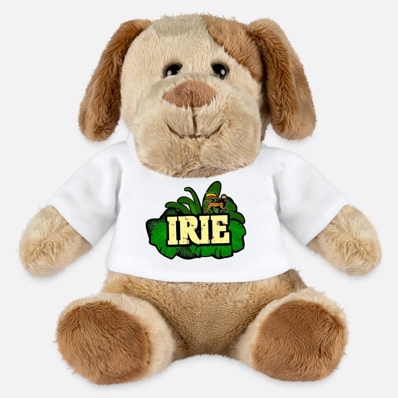 Reggae Irie - Chien en peluche Helge MiniFeet® - blanc