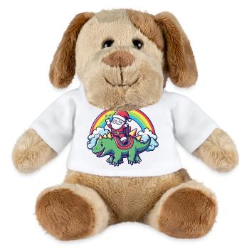 Dinosaur stegosaurus Santa Claus - MiniFeet® Dog Helge - white - Front