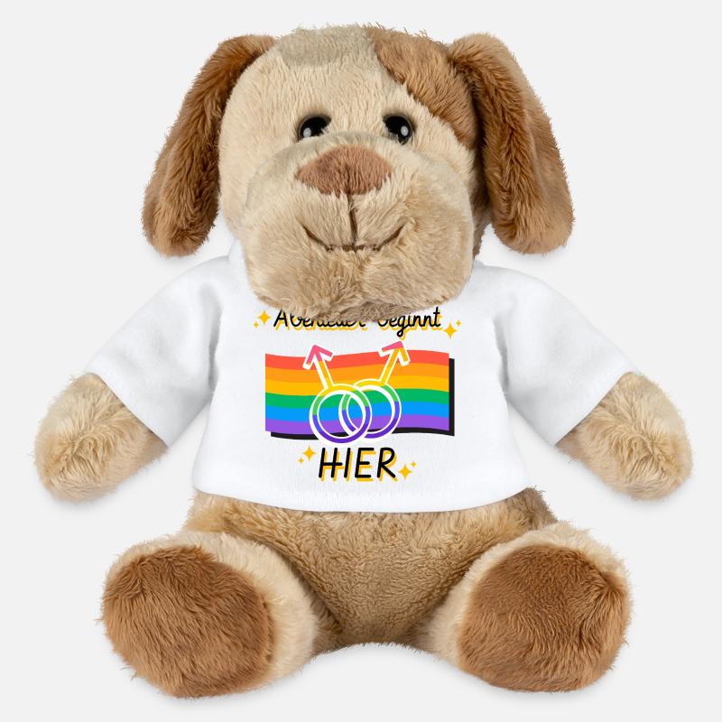 Vernetzte Pride Geschlechtsymbole - MiniFeet® Hund Helge - Weiß