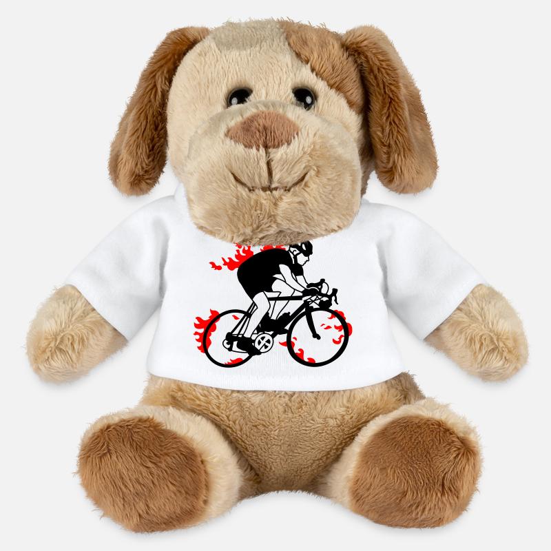 Rennradfahrer - MiniFeet® Hund Helge - Weiß
