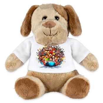 Cheering crowds on boat - MiniFeet® Dog Helge - white - Front