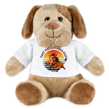 Retro Style Warthog in the Sun - MiniFeet® Dog Helge - white - Front