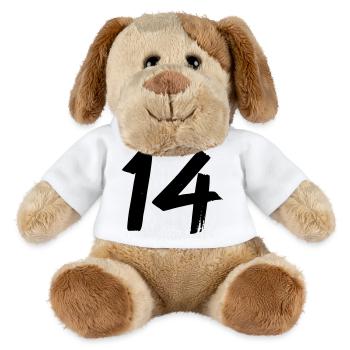 14 - Chien en peluche Helge MiniFeet® - blanc - Devant
