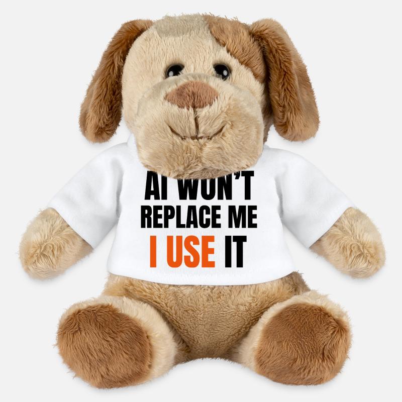 AI Won’t Replace Me I Use It - MiniFeet® Dog Helge - white